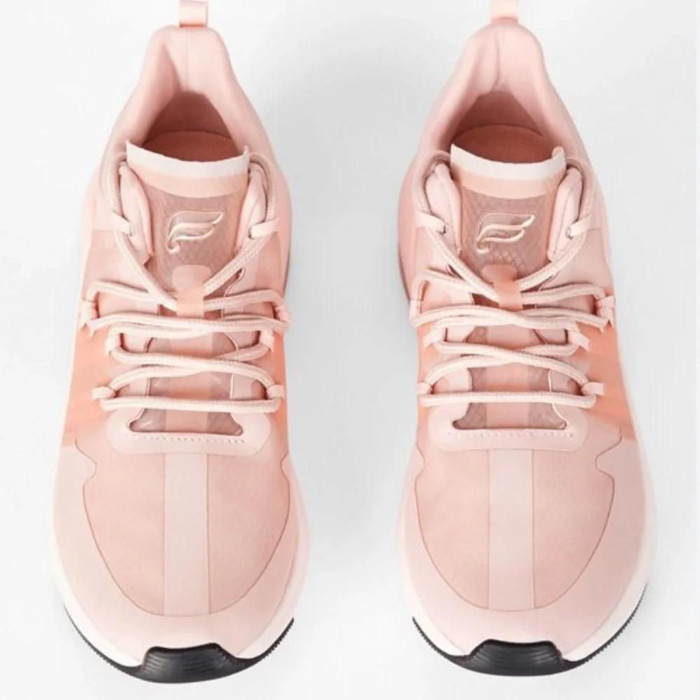 FABLETICS PALM PERFORMANCE ALMOND ROSE GOLD LACE UP CHUNKY SNEAKER SIZE 9